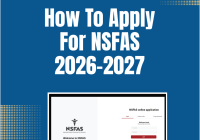 How To Apply For NSFAS 2026-2027
