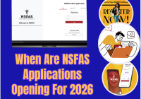 When Are NSFAS Applications Opening For 2026