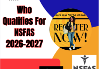 Who Qualifies For NSFAS 2026-2027